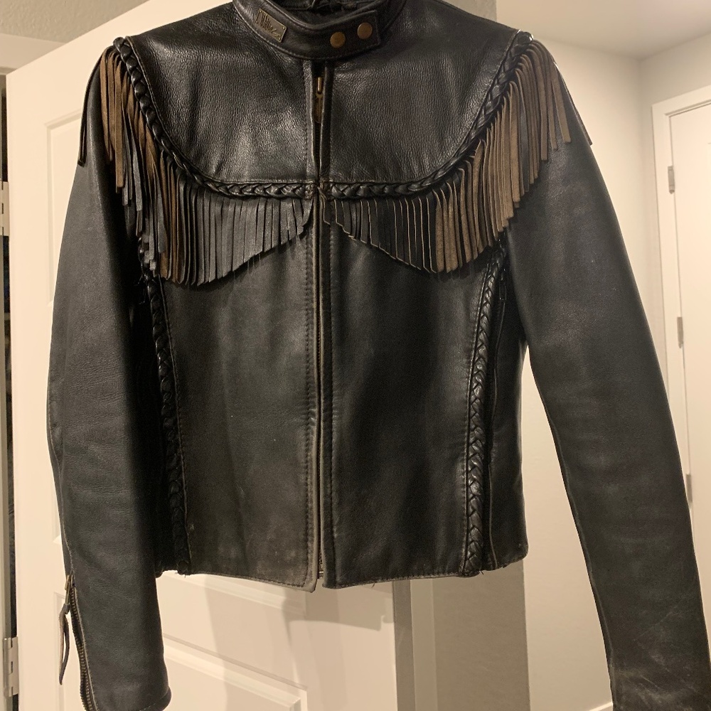 Willie G Harley Davidson Women’s motorcycle jacket tassels small